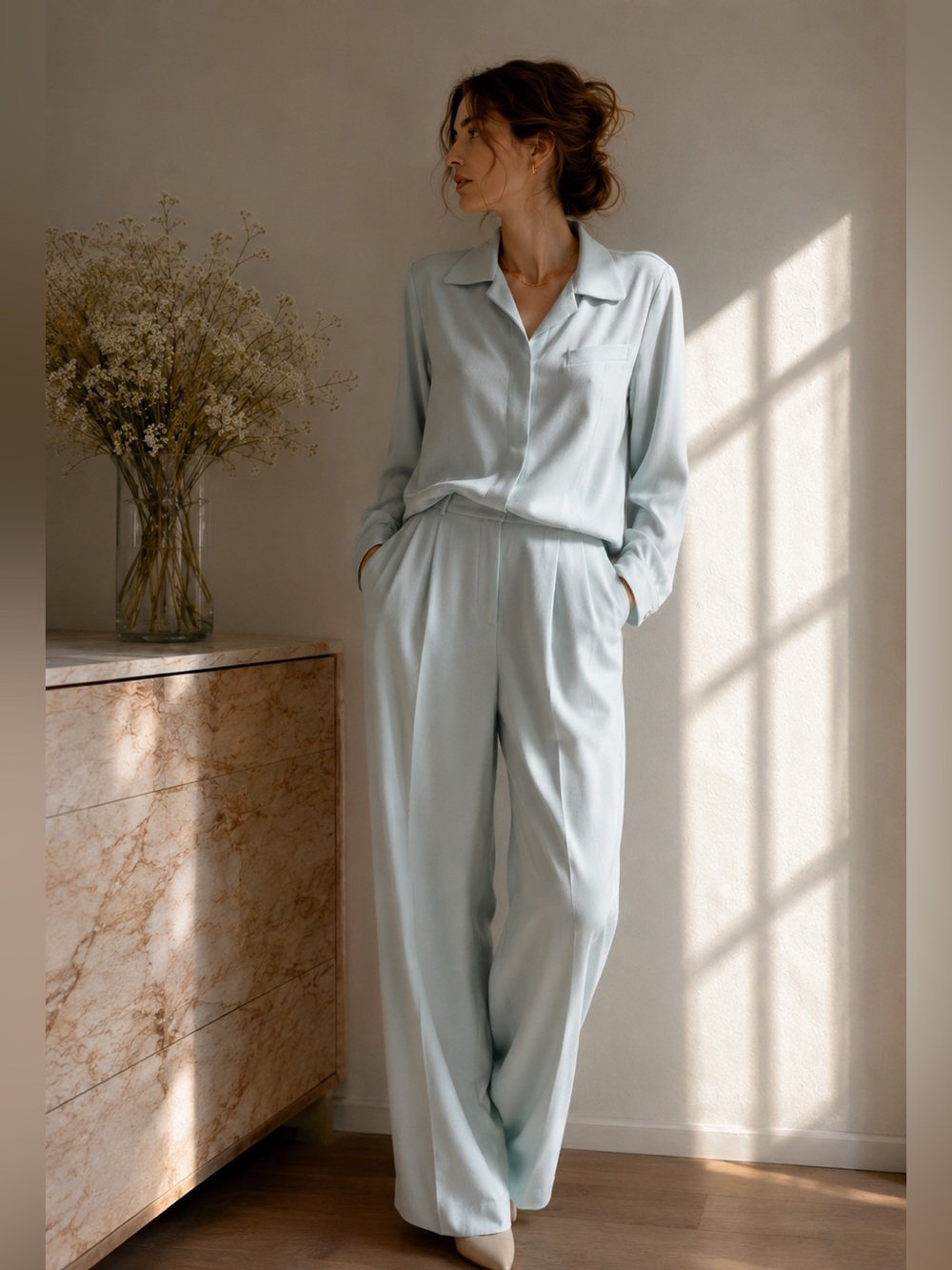 VINTAGE KENAR PANTS SUTT SET 
SET80s/90s Soft Tailoring •Carolyn Bessette Energy